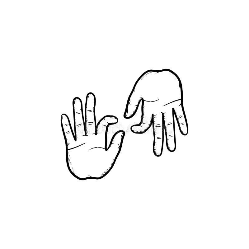 deaf-language-hand-drawn-outline